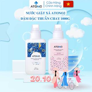 Nước giặt, nước xả cao cấp thuần chay ATONO2, thành phần 100% tự nhiên, pH trung tính, an toàn cho trẻ từ sơ sinh