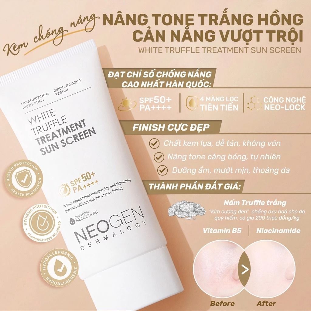 Kem Chống Nắng Neogen Dermalogy White Truffle Treatment Sun Screen SPF50+ PA++++ 50ml