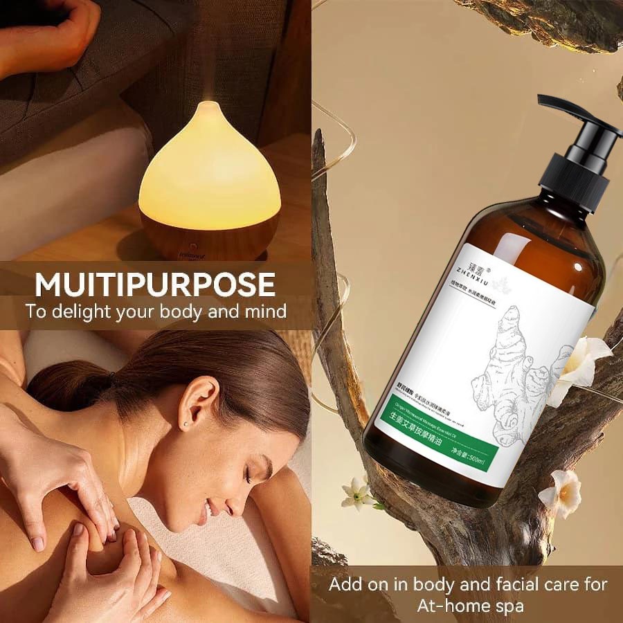 500ml Guasha massage tinh dầu, Guasha massage tinh dầu, tinh dầu mugwort, gừng massage dầu để giải đ
