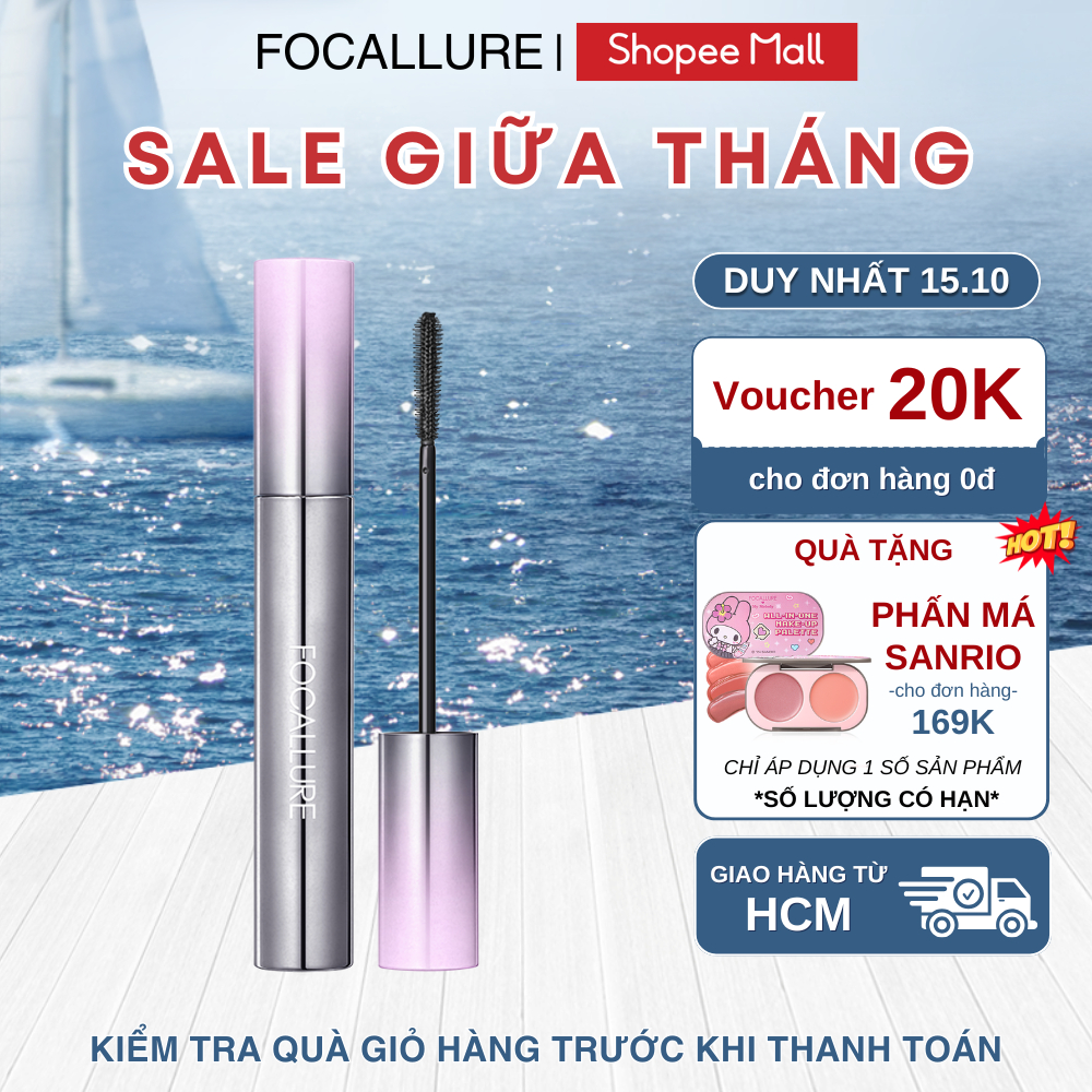 Mascara FOCALLURE Đầu Cọ Sợi Mảnh – Cong Mi Tơi Tự Nhiên 7.3G