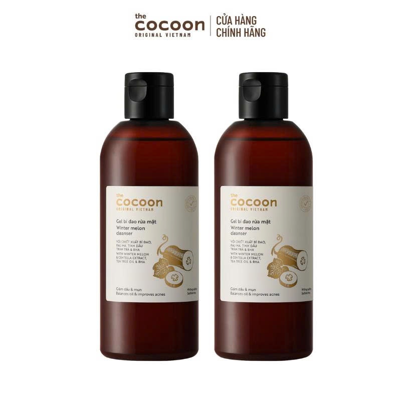 [MUA 2 GIẢM 42%] Combo 2 Gel bí đao rửa mặt giảm dầu và mụn Cocoon 310ml