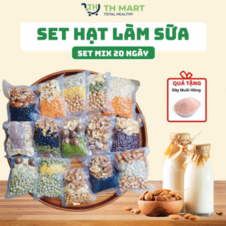 [TẶNG MUỐI HỒNG] Set 20 Ngày Các Hạt Dinh Dưỡng Nấu Sữa Mix Sẵn Set Hạt Hạt Ăn Dặm Nấu Cháo Cho Bé