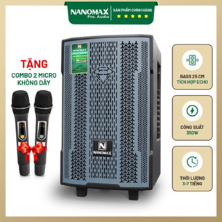 Loa Kéo Mini Nanomax A-10 Thùng đen Bass 25cm 350w