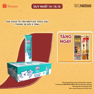 Sữa chua tổ yến Nestlé® Yogu Gấu (Thùng 28 gói x 75ml)