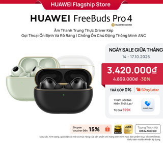 Tai nghe HUAWEI FreeBuds PRO 4 Âm Thanh Trung Thực Driver Kép | Gọi Thoại Ổn Định Và Rõ Ràng|Chống Ồn Chủ Động Thông Mi