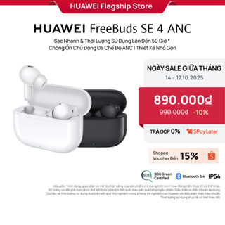 Tai Nghe Bluetooth HUAWEI FreeBuds SE 4 ANC | 50 Giờ Phát Nhạc | Chống Ồn Chủ Động Đa Chế Độ ANC | Nhẹ Và Nhỏ Gọn