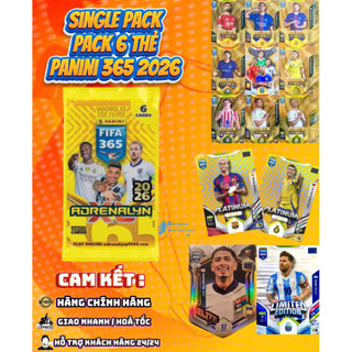 [ 1x Pack Lẻ Panini 365 2026 ] Pack Lẻ Thẻ Cầu Thủ Bóng Đá Panini Adrenalyn XL 365 2026 25/26 ( 6 Thẻ )