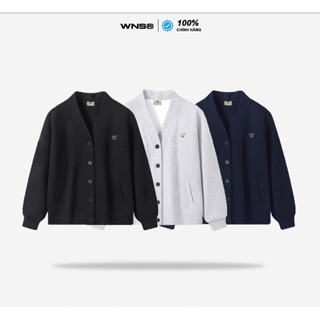  WNS Metal Cardigan - Áo khoác nỉ ép hàn cotton Basic Form Oversize Chính Hãng Local Brand WNS 
