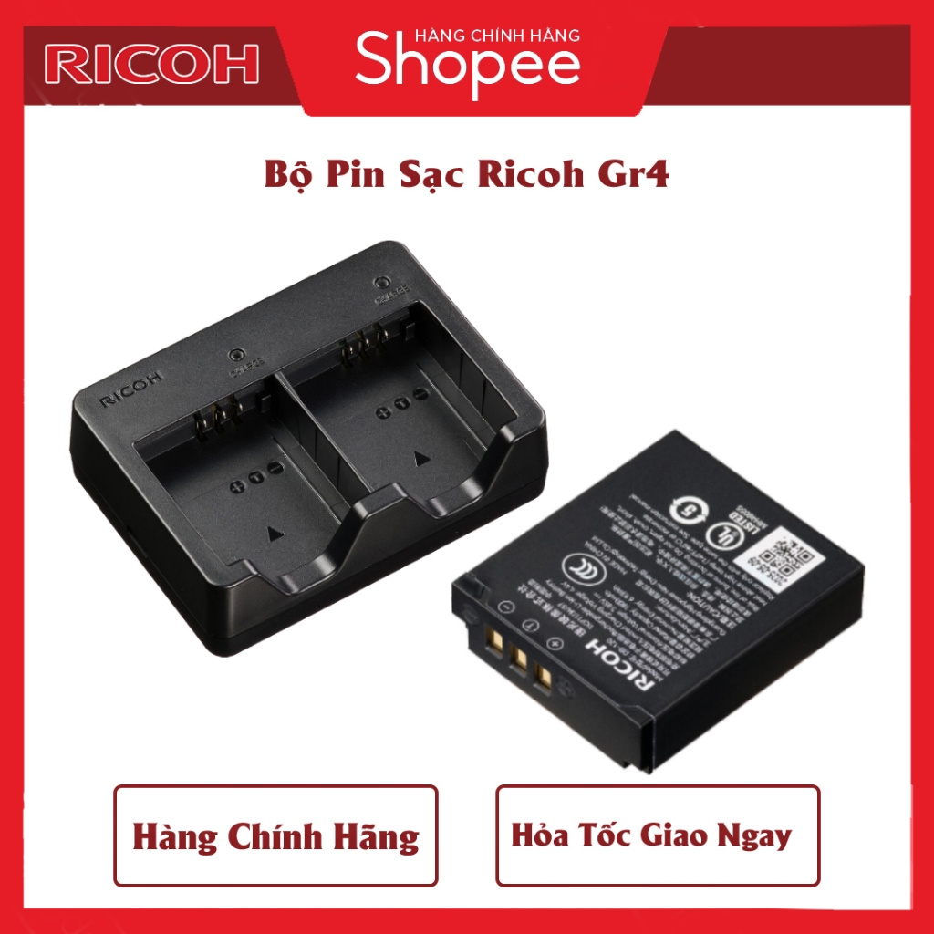 Ricoh DB-120 Battery 1800mAh + Sạc Ricoh BJ-12 l Pin sạc zin chính hãng Ricoh GR4 l Pin chính hãng G