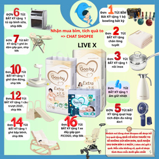 [SP có voucher Live X]Tã/Bỉm quần/dán Gooby Extra/ Premium size NB66/S52/M48/M58/L52/XL50/2XL46 MECAHEO