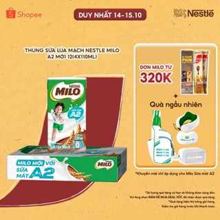 Thùng Sữa Lúa Mạch Nestle MILO A2 MỚI 12(4x110ml)