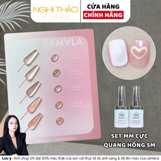 Set sơn gel mắt mèo cực quang hồng RAMYLA 5 màu NGHI THẢO