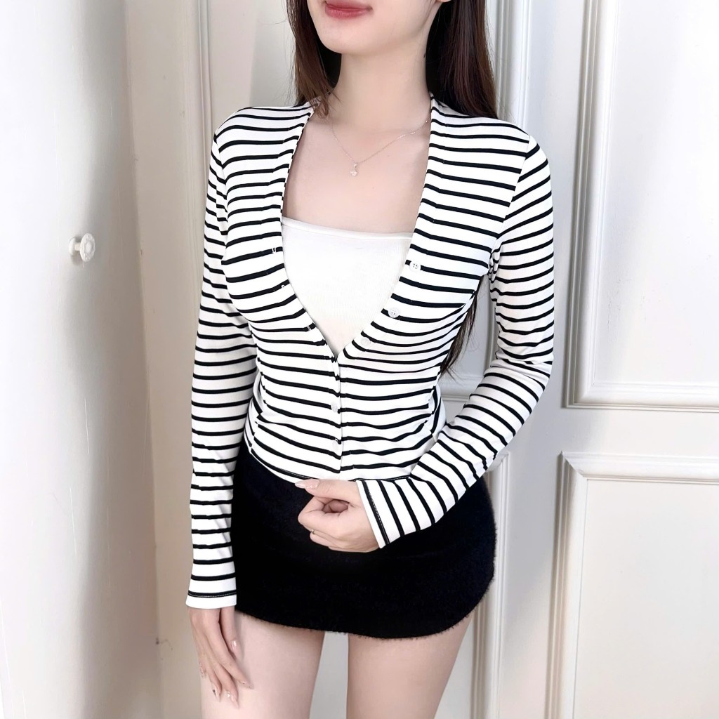 [MỞ BÁN] Áo khoác Cardigan có khuy chất cotton co dãn DAZZI Women K01-2 | BigBuy360 - bigbuy360.vn