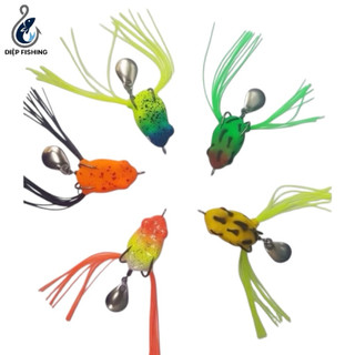  Nhái hơi Super Mini chuyên lure Thái. Mồi Câu Cá Giả Hình Ếch Đen Kèm Móc Câu 