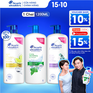 Dầu Gội Sạch Gàu HEAD & SHOULDERS Bạc Hà/ Giảm Ngứa Da Đầu/ Hương Chanh - Chai 1200ML