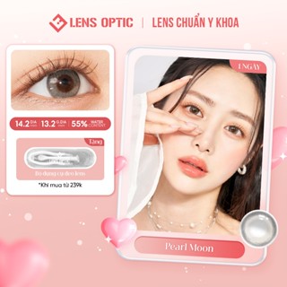 Kính áp tròng 1 ngày Clalen Iris 1 Day Pearl Moon – Lens xám sáng,14.2mm, độ 0.00–10.00 – LENS OPTIC