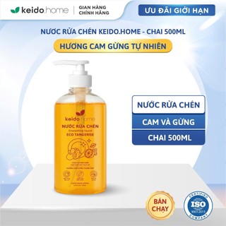   MUA 3 15K CHAI - Shopee SIÊU RẺ  Nước Rửa Chén Keido.home 500ml – Cam Gừng Oải Hương Thiên Nhiên Dịu Nhẹ An Toàn 
