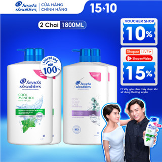 Combo 2 Dầu Gội Sạch Gàu HEAD & SHOULDERS Bạc Hà Mát Lạnh/ Giảm Ngứa Da Đầu - Chai 1800ML x2
