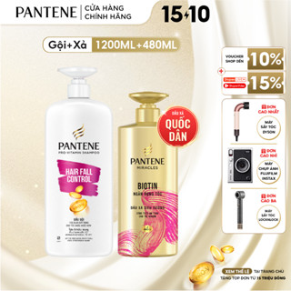 [V] - Combo Dầu Gội PANTENE Ngăn Rụng Tóc 1200ML Và Dầu Xả PANTENE Ngăn Rụng Tóc 480ML
