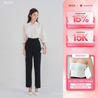 Quần tây nữ RUZA ống đứng lụa lạnh chuẩn form dáng thời trang công sở QĐC001 002