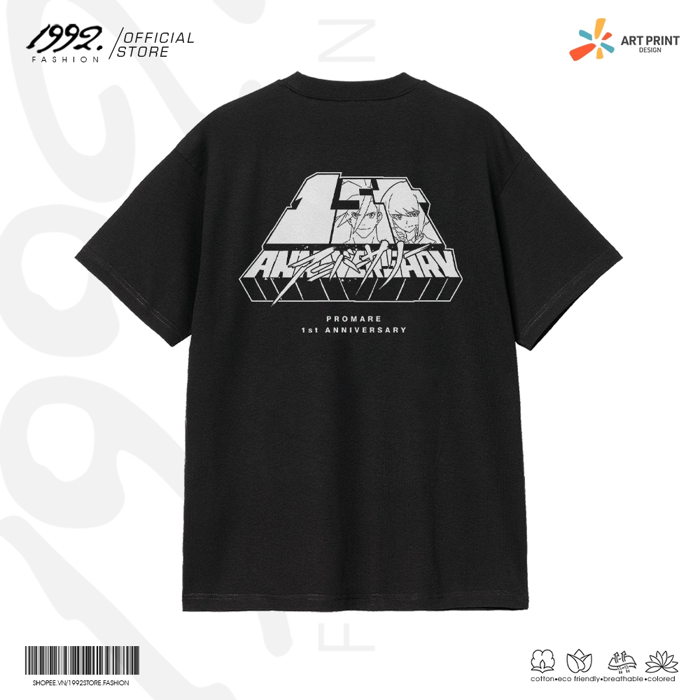 Áo thun Unisex Promare 1st Anniversary Cotton 100% ngắn tay