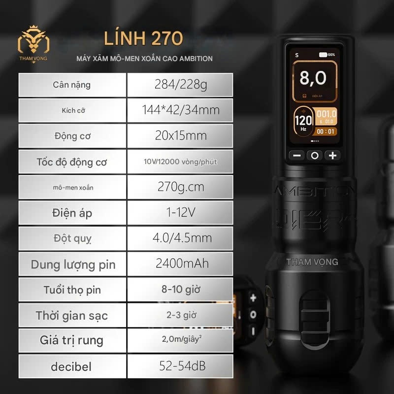 Ambition Soldier 270 Máy Xăm