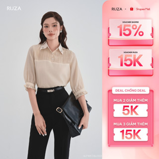 Áo sơ mi nữ RUZA tay lỡ thiết kế thời trang thanh lịch sang trọng ALF169