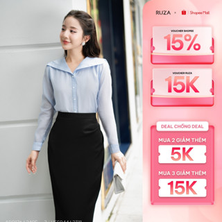 Áo sơ mi nữ RUZA tay dài công sở thiết kế thanh lịch sang trọng ADB176