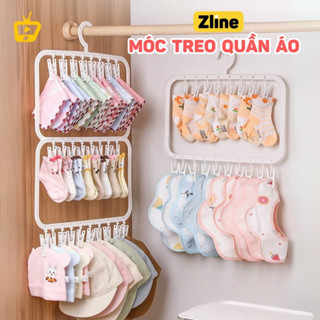 Móc Treo Quần Áo Trẻ Em, Móc Trùm Treo Đồ Cho Bé Treo Khăn Tất Bao Tay Bao Chân Cho Bé Zline