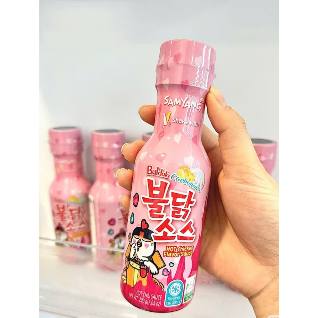 Sốt gà cay samyang, sốt gà samyang hàn quốc 200g vị phô mai ( chai hồng )