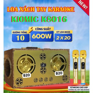Loa Karaoke Kiomic k8016 Loa 10 Đường Tiếng, Bass Đôi 20CM, 2 Trung ,6Treble ,Công Suất Cực Đại 600W Chống Hú,Hát Hay