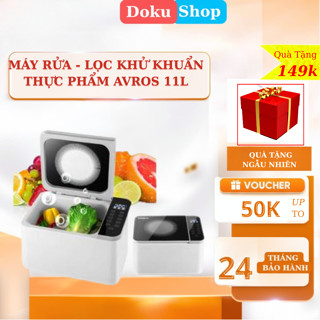 Máy khử khuẩn thực phẩm sục ozone AVROS 11L máy rửa rau củ hoa quả thịt cá chén đĩa