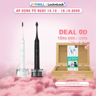 Bàn chải điện Lock&Lock ENR346 sạc không dây, chống nước - Hàng chính hãng kèm 2 đầu chải - JoyMall