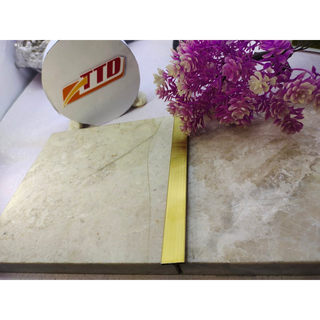 Nẹp Inox T15 Inox 201 dày 0.4li – Dài 2m44 cắt đôi, bền đẹp, dễ thi công, giá tốt