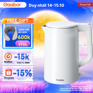 Bình đun siêu tốc Gaabor EK20M-WH02A/WH01A dung tích lớn 2L công suất 1500W lòng ấm thép liền kề dễ vệ sinh an toàn