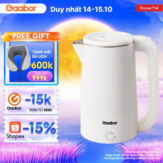 Ấm siêu tốc Gaabor GK-S22G/EK20M-WH02A bình đun dung tích lớn 2L đun sôi nhanh