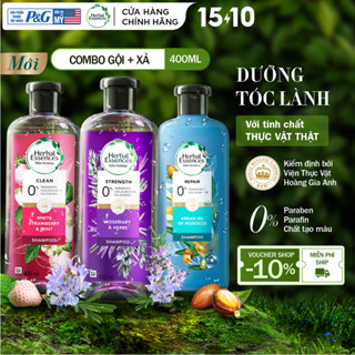 Combo 2 Dầu Gội Xả Thiên Nhiên HERBAL ESSENCES Tinh Chất Thực Vật Thật Chai 400MLx2
