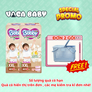 Combo 2 Gói Tã Bỉm Quần Bobby Organic Hữu Cơ cho bé đủ size M/ L/ XL/ XXL/ XXXL