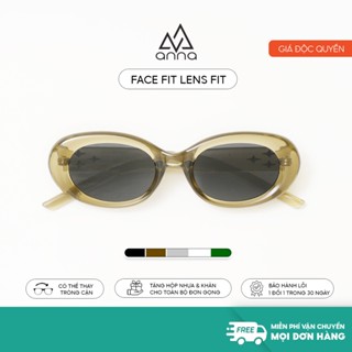 Kính râm thời trang ANNA dáng Oval tròng chống chói và tia UV 24005 OZ2207