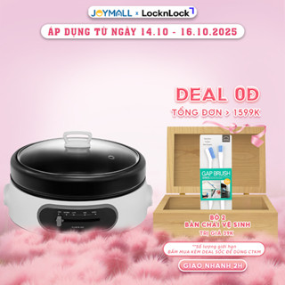 Nồi lẩu nướng đa năng LocknLock 4L EJP544WHT Multi Cooker, Hàng chính hãng, nấu lẩu, nướng - JoyMall