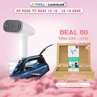 Bàn ủi hơi nước cầm tay LocknLock ENI223WHT ENI362BLU ENI262WHT, Hàng chính hãng, mặt gốm sứ-JoyMall