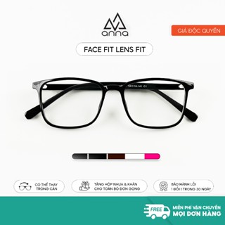 Gọng kính cận nam nữ ANNA dáng vuông thời trang chất liệu nhựa dẻo 170HQ056