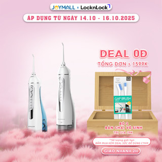 Máy tăm nước không dây LocknLock ENR156BLU 200ml, ENR166GRY 300ml, Hàng chính hãng - JoyMall