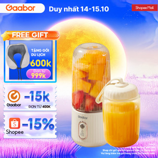 Cốc xay sinh tố cầm tay kèm ly đôi 350ml + 280ml pin sạc cổng USB nhỏ gọn Gaabor FP03T-WH01A