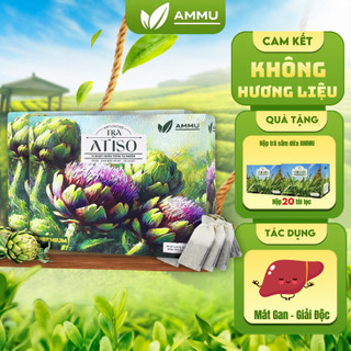   Mua 1 Tặng 1  Combo 2 Trà Atiso Túi Lọc Ammu Cỏ Ngọt Mát Gan Giải Độc Gan Detox Hộp 100 Túi Lọc 