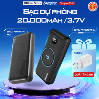 Pin sạc dự phòng cao cấp Energizer 20000mAh/ 22.5W-35W chính hãng sạc nhanh 3 cổng sạc ra tiện lợi