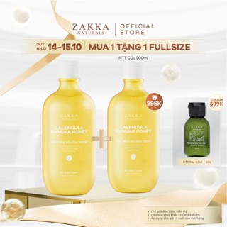Nước Tẩy Trang Cúc Và Mật Ong Zakka Naturals Nhẹ Dịu Dành Cho Da Nhạy Cảm 500ml