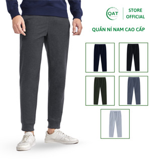 Quẩn nỉ nam cotton co giãn 4 chiều bo gấu quần thun nam trung niên vải xuất Nhật cao cấp 3 túi khóa dây rút 