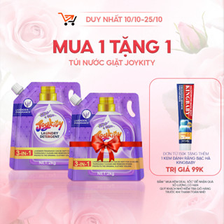 [MUA 1 TẶNG 1] Nước Giặt Joykity Hương Lavender Túi 2L – Dịu Nhẹ, Lưu Hương 24h, An Toàn Cho Da