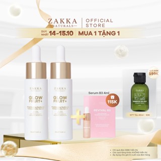 Bộ 2 Serum Vitamin C Zakka Naturals GlowFruit+ Brightening Radiance Concentrate 20ml